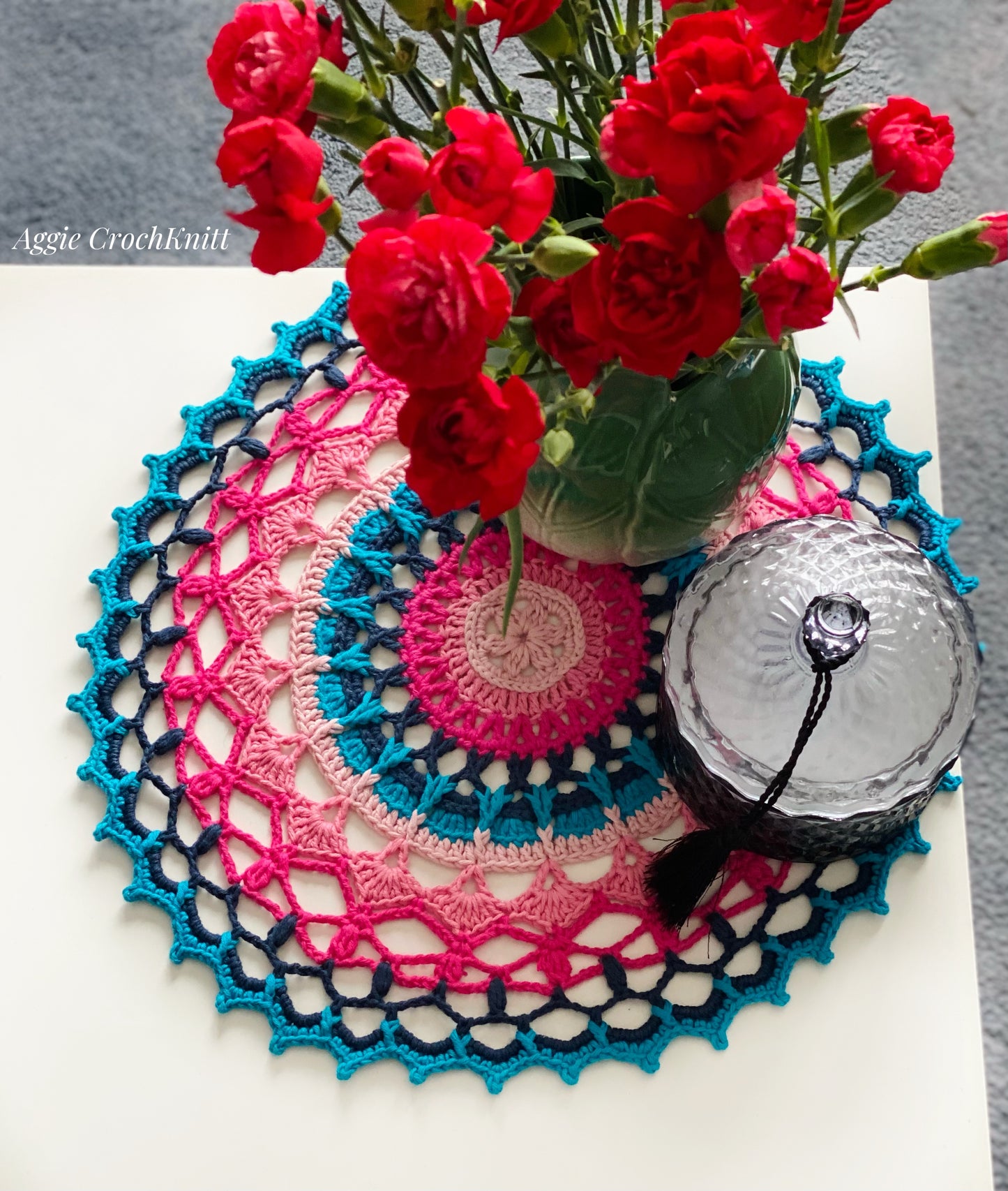 Colourful doily