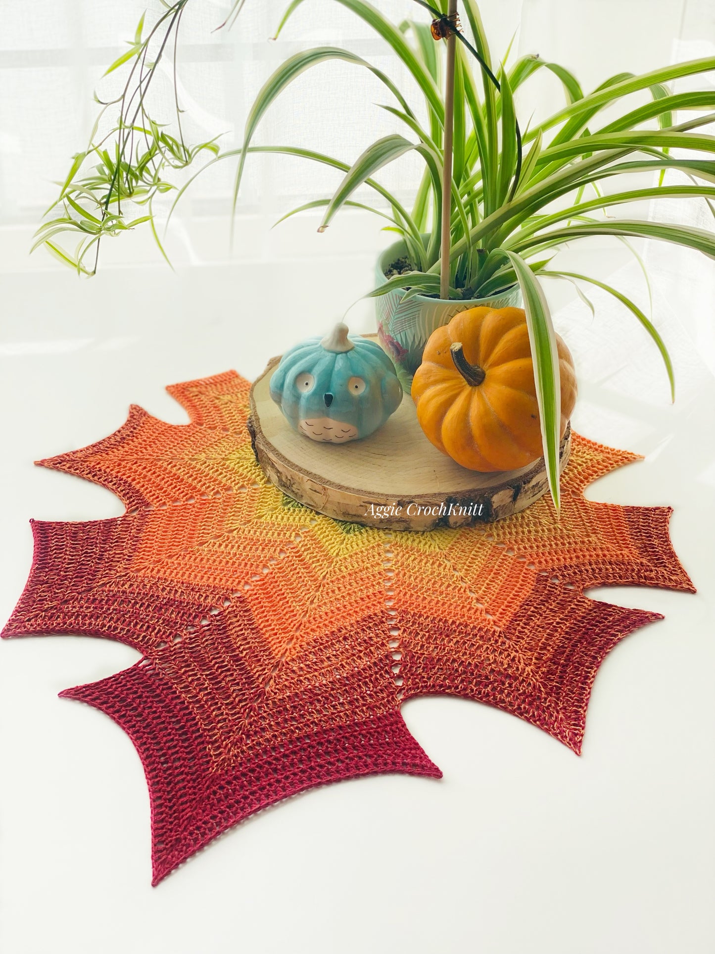 Autumn leaves doily