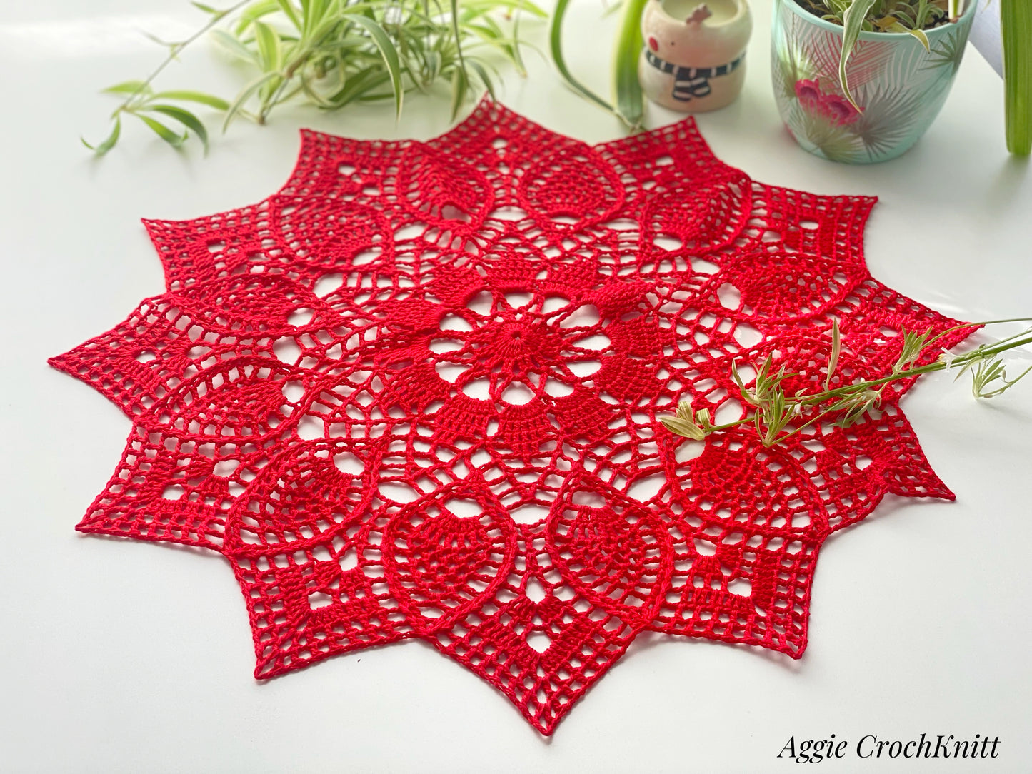 Red big doily
