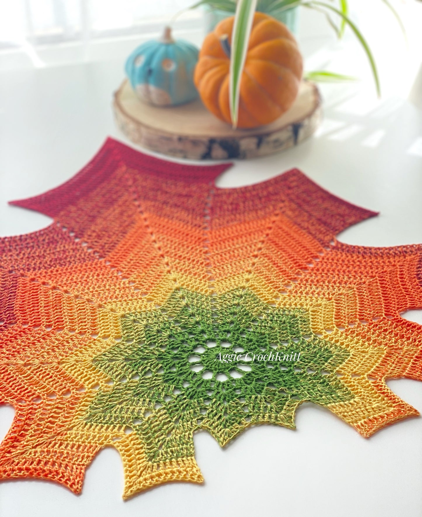 Autumn leaves doily