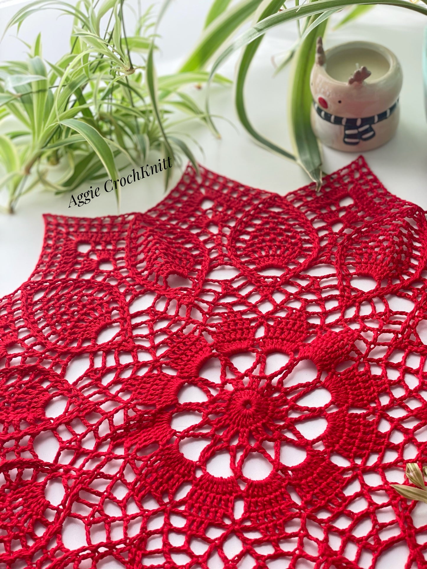 Red big doily