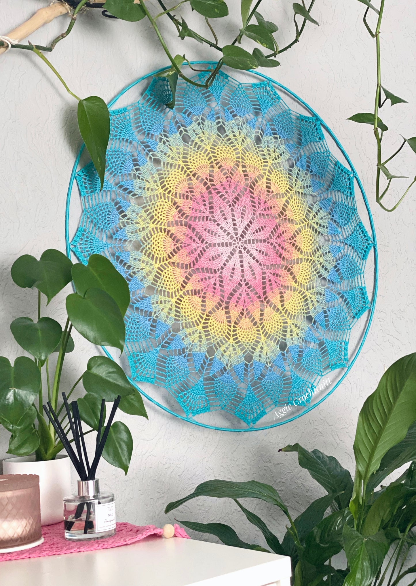 70cm Pastel Rainbow Mandala