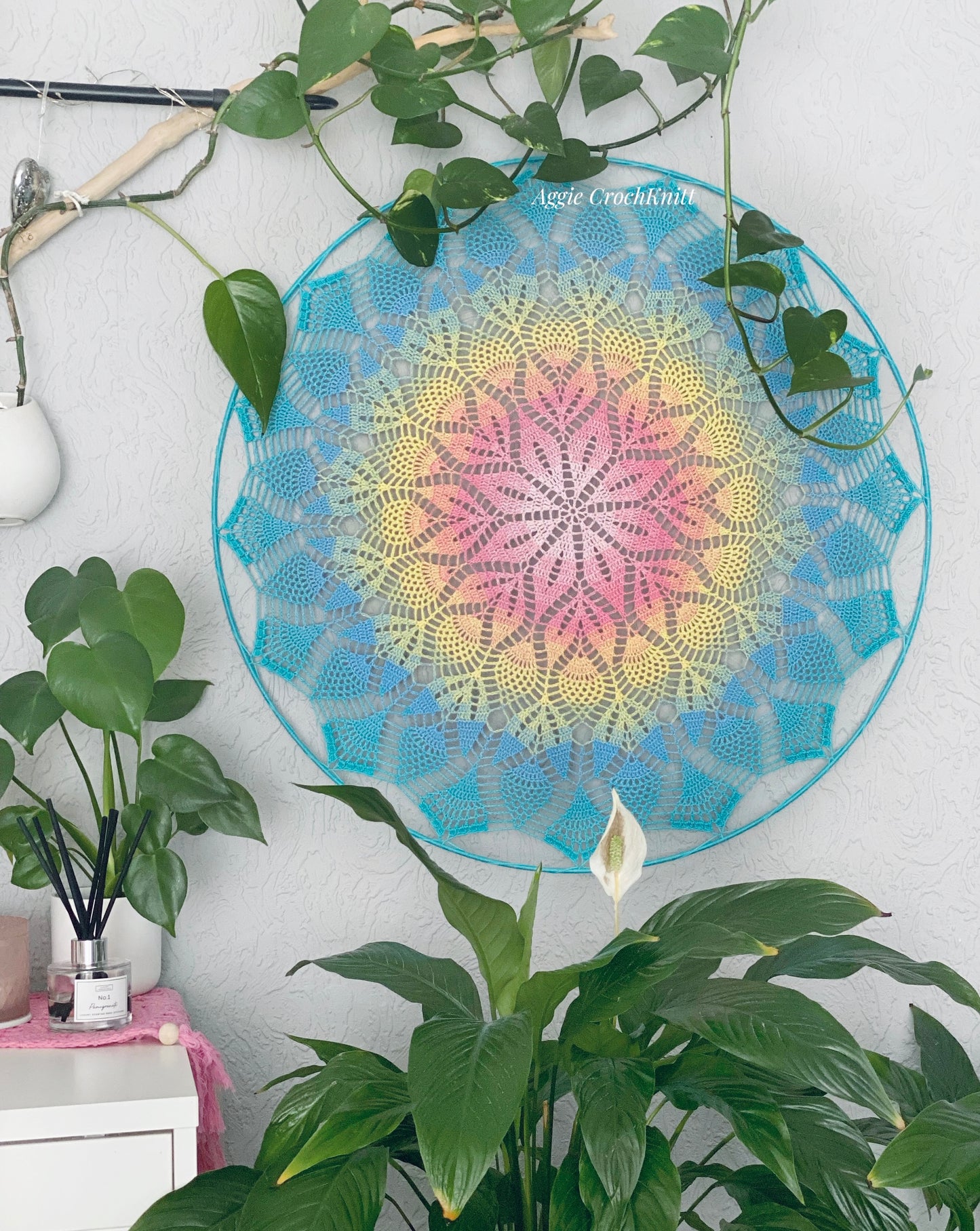 70cm Pastel Rainbow Mandala