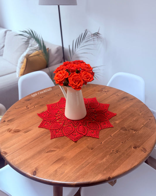 Red big doily