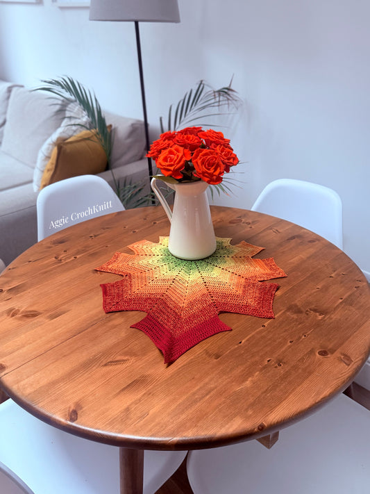 Autumn leaves doily