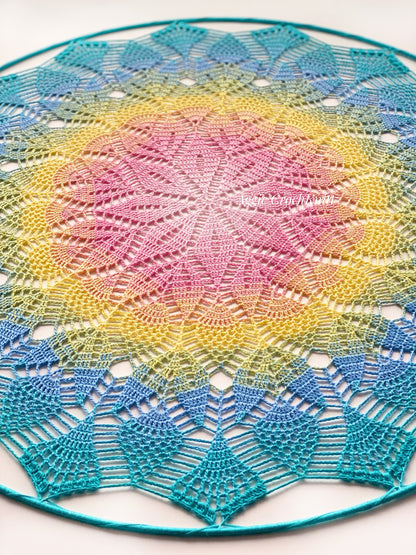 70cm Pastel Rainbow Mandala