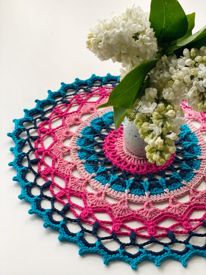 Colourful doily