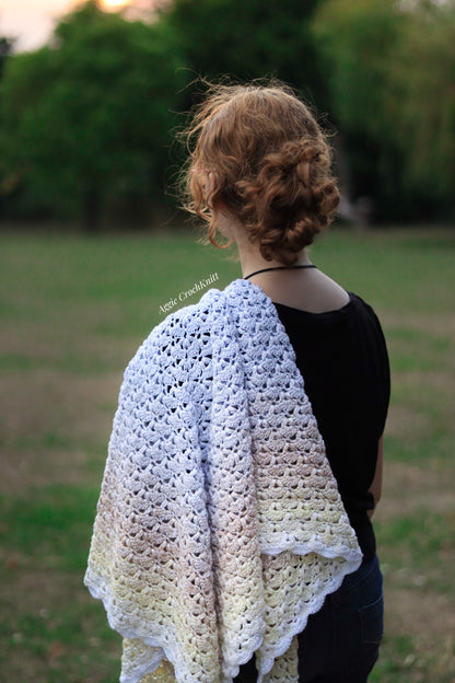 White Shiny Shawl