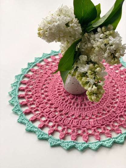 Pink doily