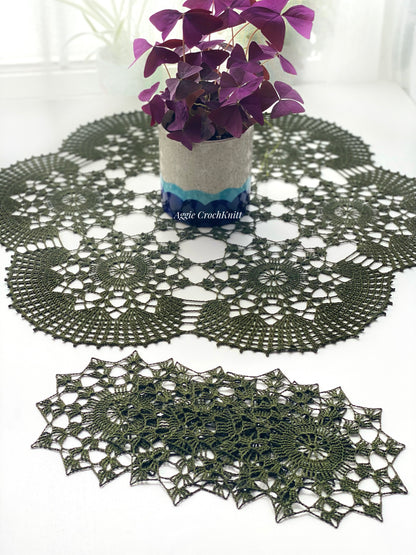 Dark green coffee set